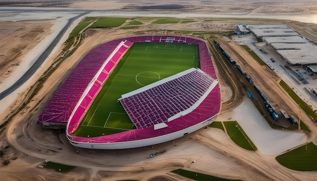 Photo un stade avec un stadium avec un stade en arrière-plan