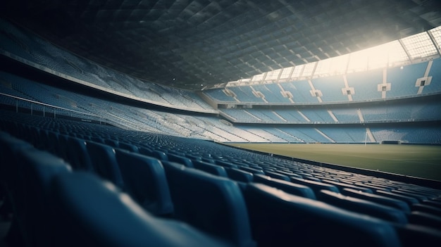 Stade vide avec sièges Generative Ai