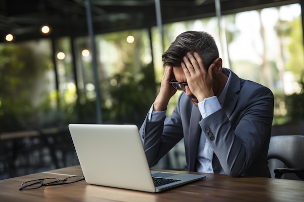 Un stagiaire de conseil stressé au travail