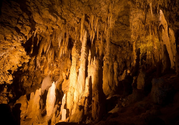 Stalactites dans la grotte