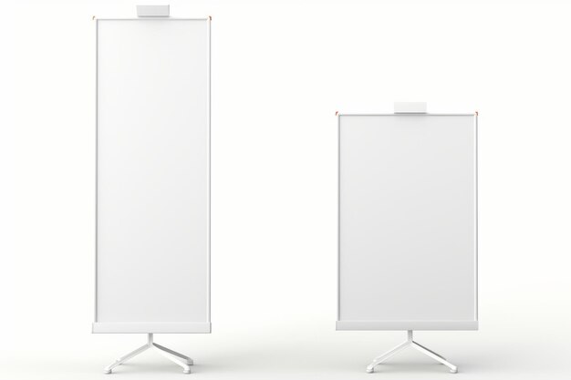 Photo stand de bannière blanche blanche propre et polyvalente avec chemin de coupe ar 32