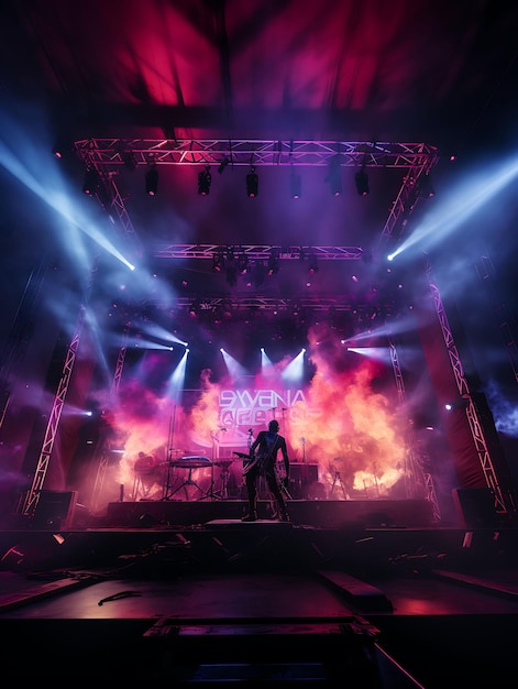 Un stand de concert électrisant avec un concept de séance photo créatif et professionnel