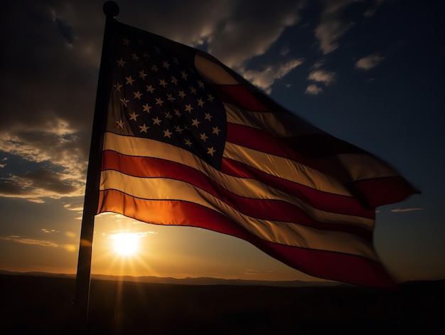 Le stand du soir de la bannière StarSpangled