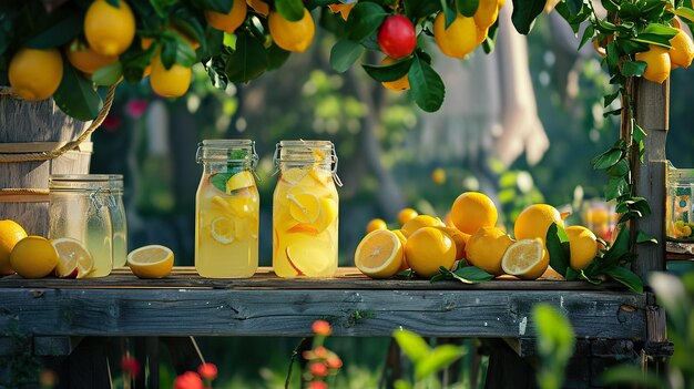 Photo stand de limonade fraîche