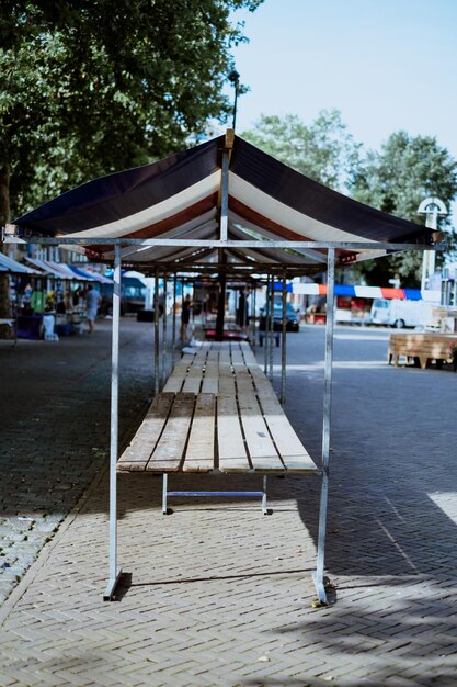 Photo stand de marché vide