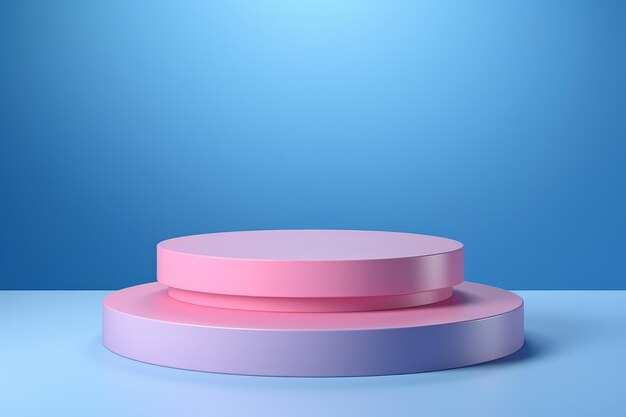 Un stand de podium haut de gamme captivant élève la présentation de votre produit avec un étonnant PinkBlue 3D Com
