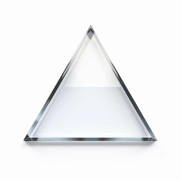 Stand triangulaire en verre Composition unique avec une représentation réaliste de la lumière