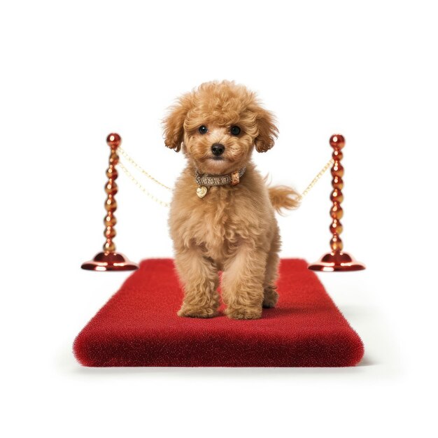 La star du cinéma Toy Poodle sur le tapis rouge