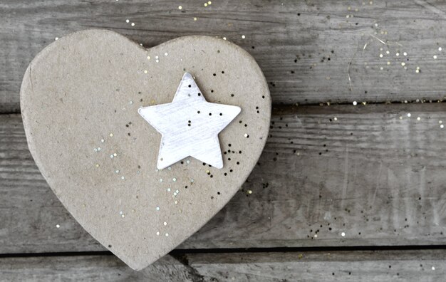 Star sur une forme de coeur