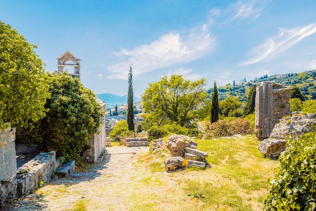 Stari Bar montenegro ville médiévale en ruine sur la côte adriatique site du patrimoine mondial de l'UNESCO au Monténégro