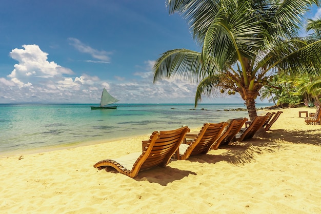 Station balnéaire tropicale des Caraïbes. concept de luxe de vacances de voyage