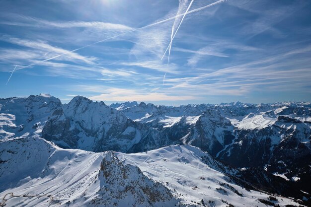 Photo station de ski dans les dolomites en italie