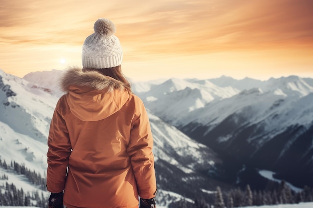 Station de ski femme Générer AI