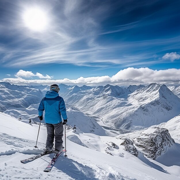 Photo une station de ski d'hiver