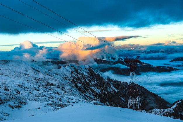 Station de ski des montagnes Kaprun Autriche - fond nature et sport.