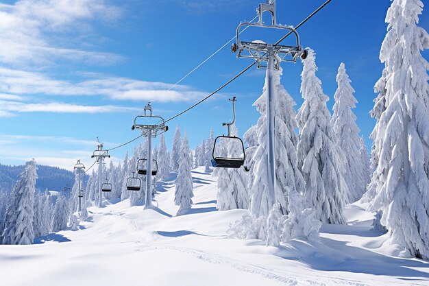 Une station de ski nichée dans les montagnes