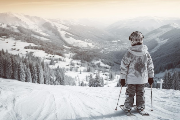 Station de ski pour enfants Generate AI