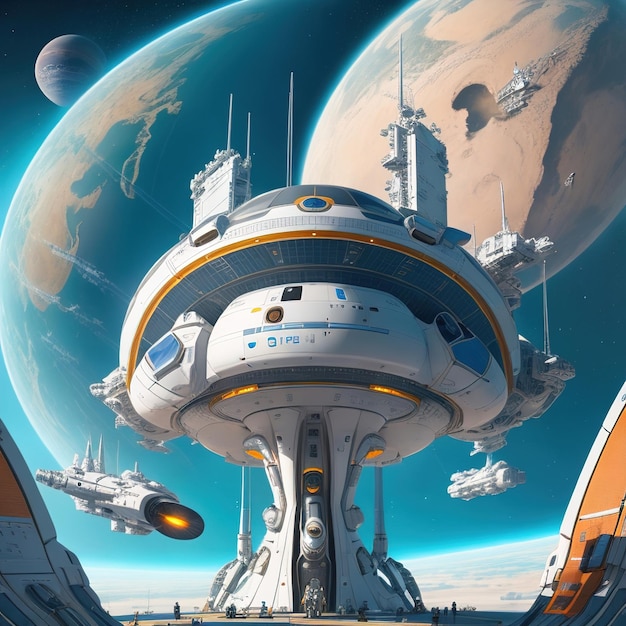 Station spatiale futuriste