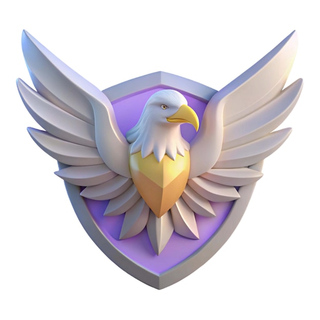une statue d'aigle blanc avec un bec jaune