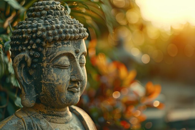 Statue de Bouddha dans un fond naturel