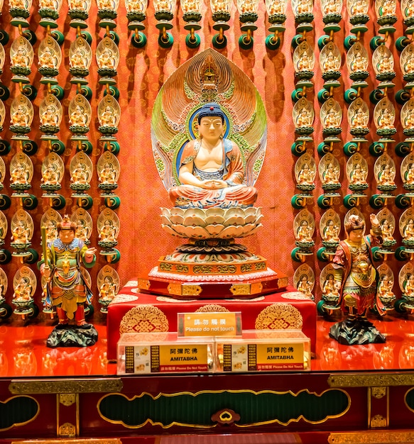 La statue de Bouddha dans le temple de la relique de la dent du Bouddha en Chine