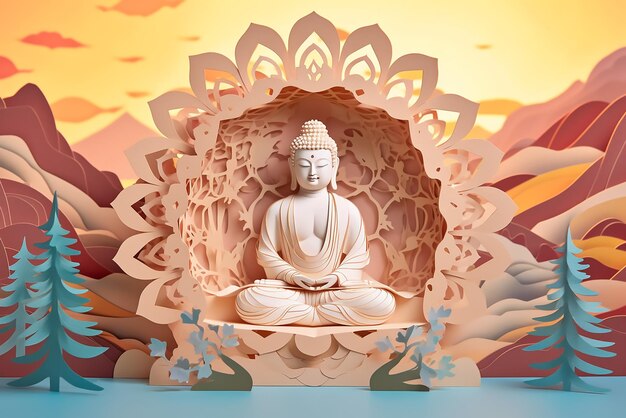 Statue de Bouddha en méditation