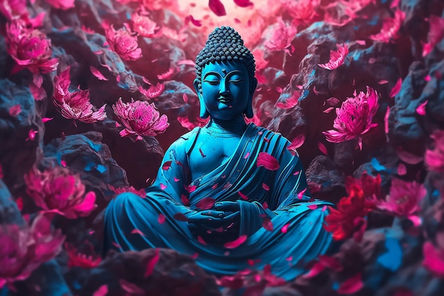 Statue de Bouddha en méditation