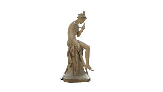 Une statue d'un homme avec un chapeau.