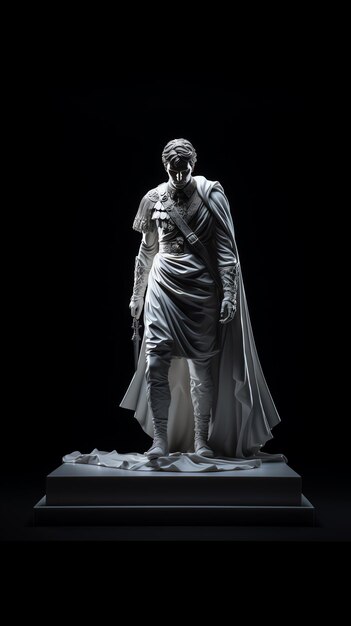 Photo une statue d'un homme en robe