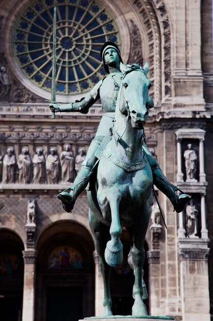 Photo statue de jeanne d'arc à paris