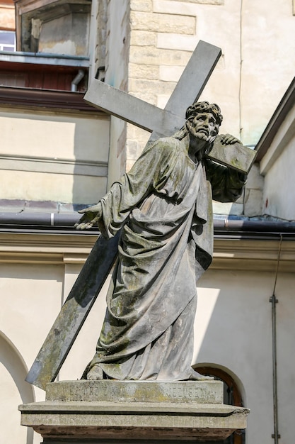 Statue de Jésus dans la cathédrale arménienne de Lviv Ukraine