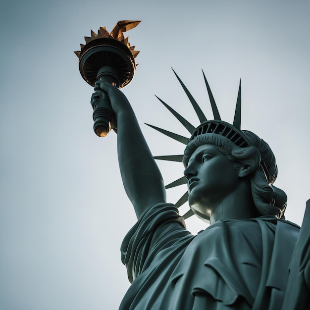 Statue de la Liberté sculpture néoclassique colossale ville de New York aux États-Unis