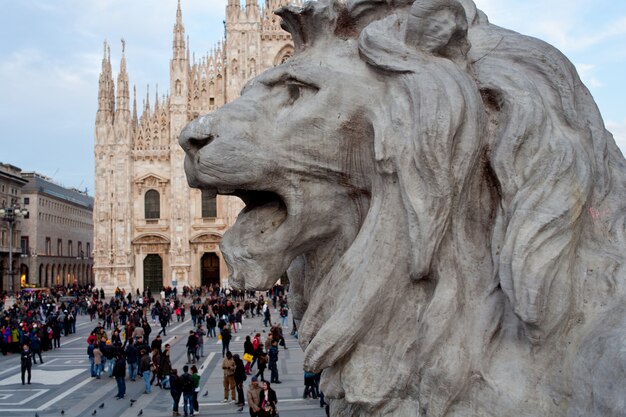 Statue de lion, milan