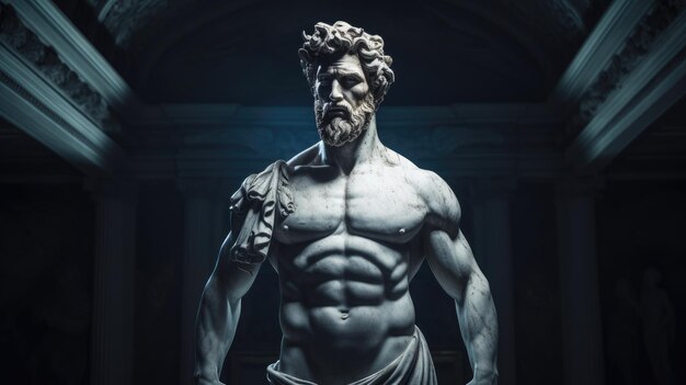 une statue musculaire de Marc Aurèle