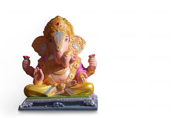 Statuette du Seigneur Ganesh Dieu Éléphant Panthéon Hindou