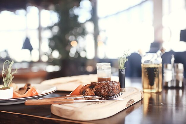 steak de boeuf au restaurant