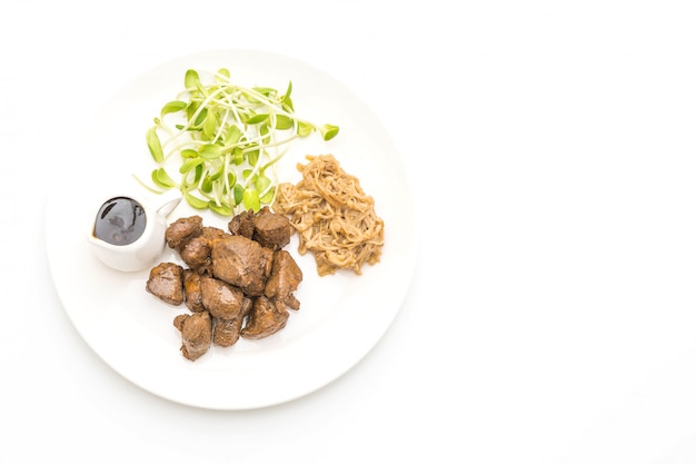 steak de boeuf aux légumes