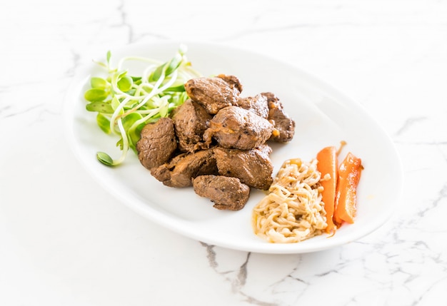 steak de bœuf aux légumes