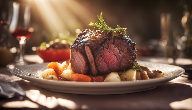 Steak de bœuf bourgignon filet mignon