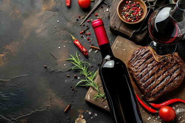 Un steak de bœuf grillé pour la Saint-Valentin