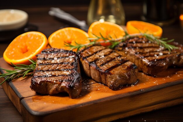 Steak de bœuf à l'orange