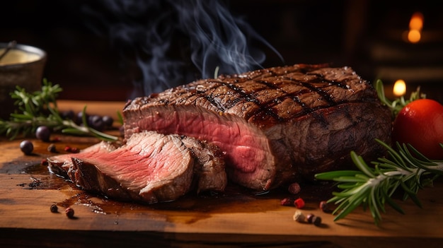 Steak de filet de bœuf grillé