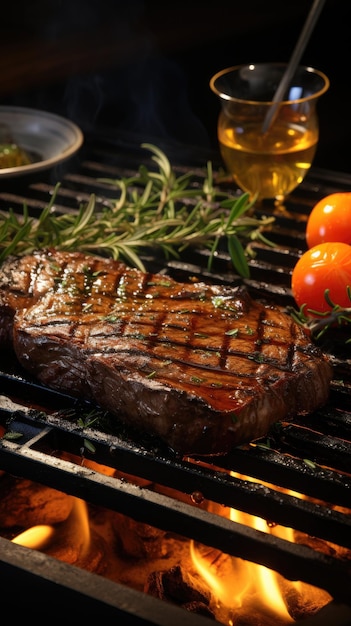 steak grillé, fond d'écran HD 8K, image photographique