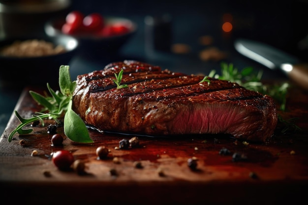 Steak juteux Saveurs savoureuses de la cuisine américaine générées par l'IA