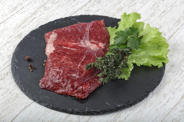 Steak de machette cru