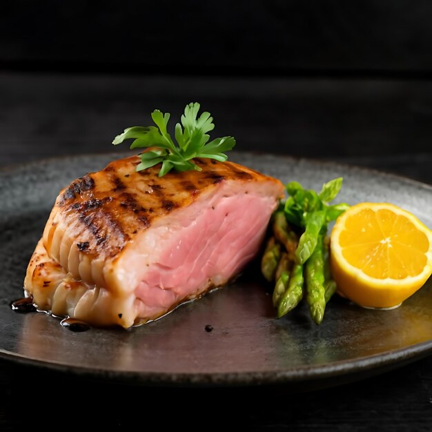 Photo steak de poisson photographie alimentaire