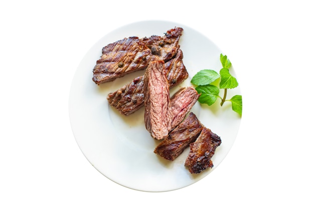 steak viande grill boeuf grillé barbecue sur la table repas sain collation copie espace nourriture fond