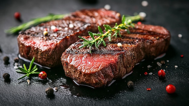 Les steaks sont l'objectif principal du restaurant.