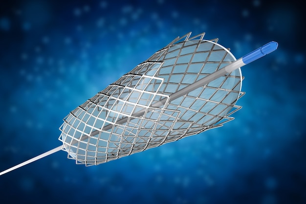 Stent ou cathéter de rendu 3d pour l'angioplastie par ballonnet