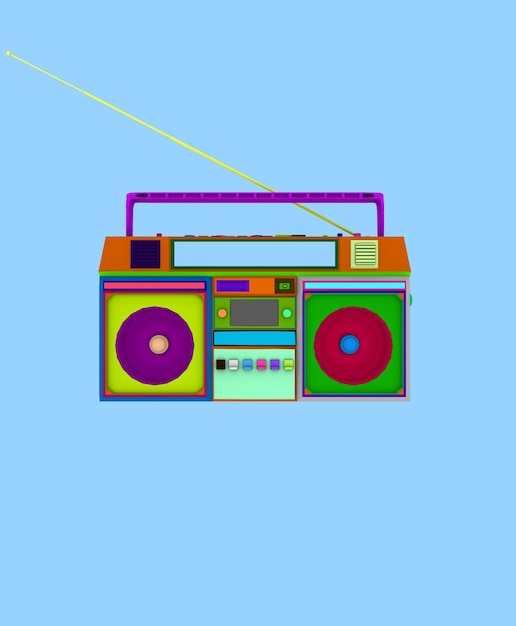 Stéréo portable design des années 80 et 90 Retro Music